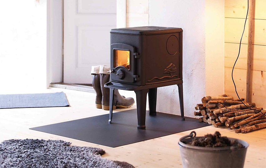 The little stove Orion in a nice, cozy livingroom